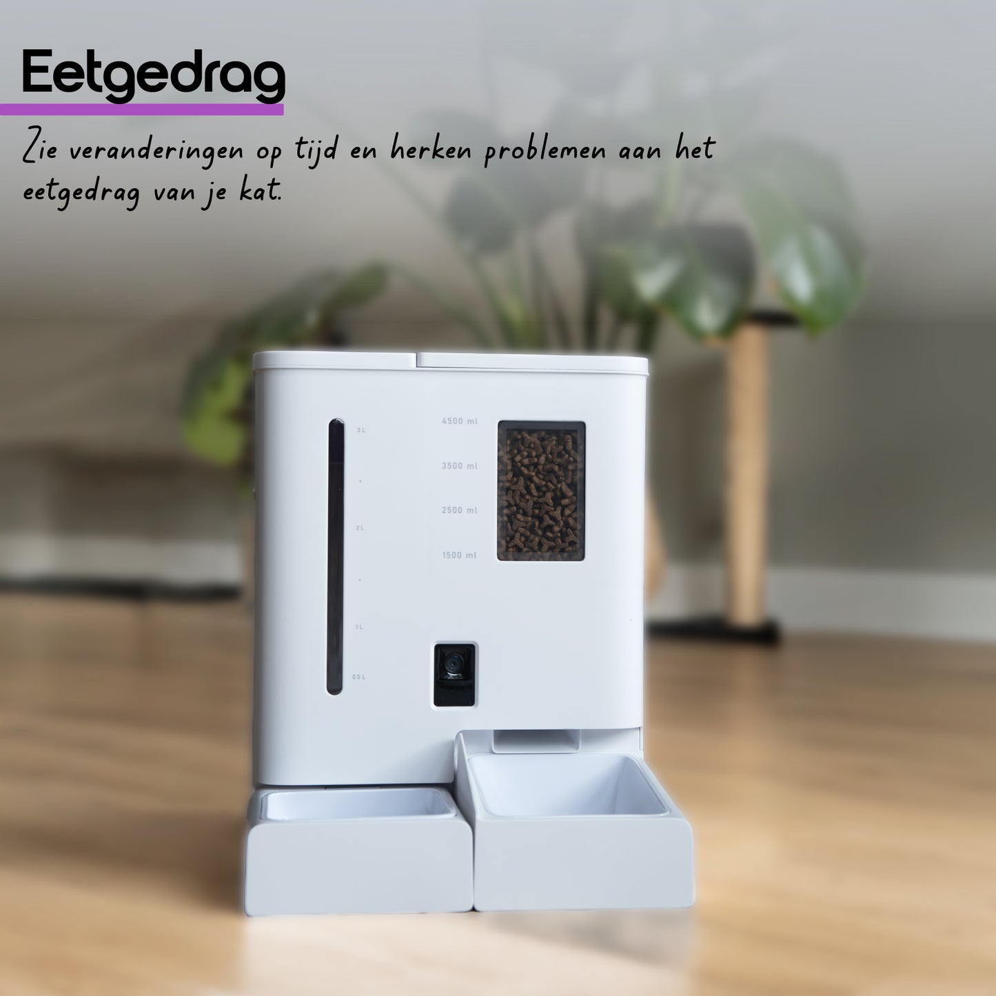 2 in 1 Voederbak met 6 vochtzakjes