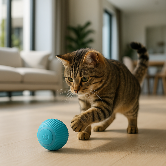 Automatische Kattenbal